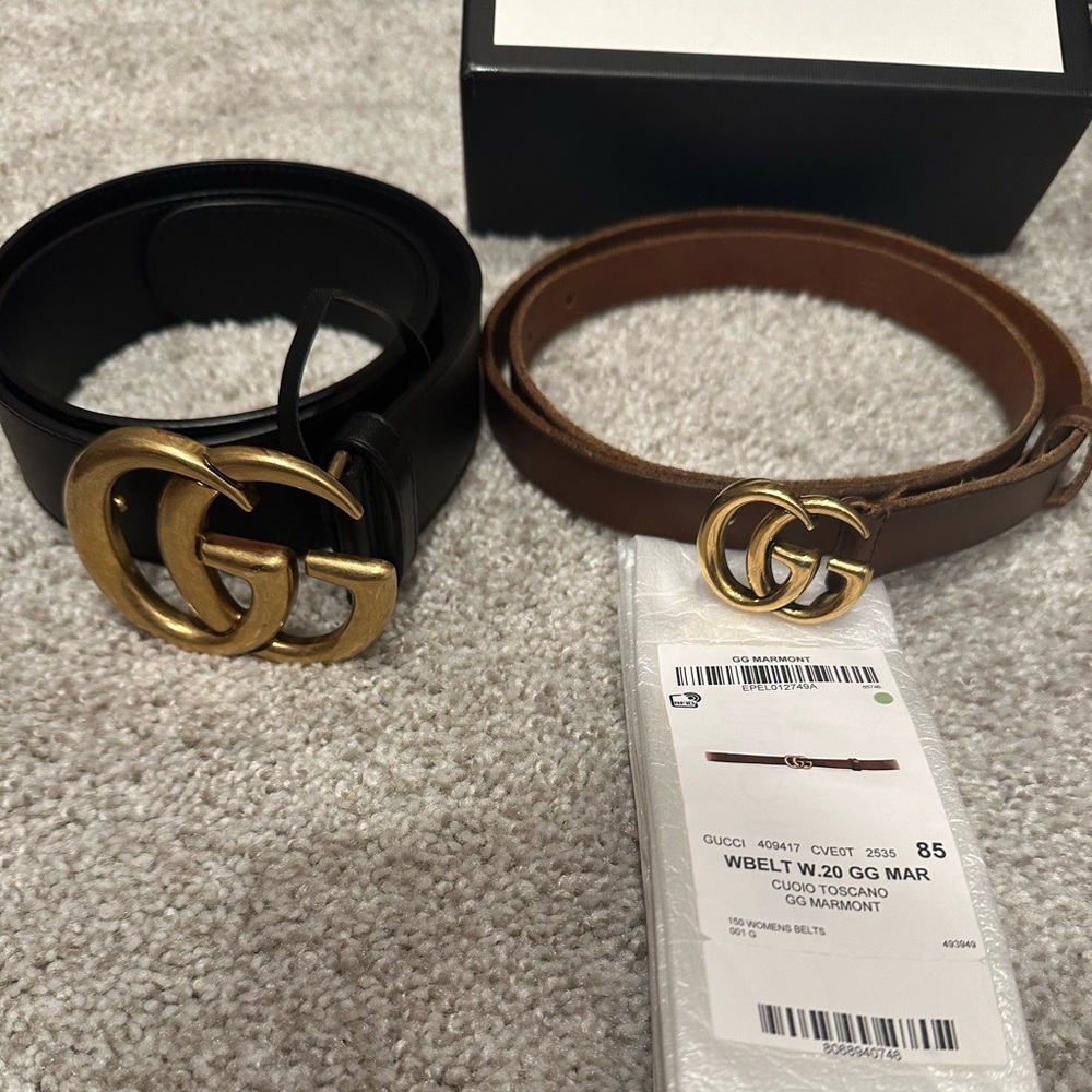 GUC authentic Gucci belts. Buy both or individually